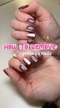 How to remove press on nails (damage free) 💅🏻 #pressonnails #pressonnailstutorial