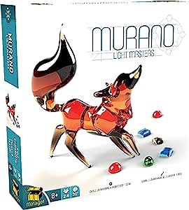 Matagot Murano Light Masters Board Game | European Glass-Blowing Game | Abstract Strategy Game for Adults and Kids | Ages 8+ | 2-4 Players | Average Playtime 30 Minutes | Made by Matagot, (MATSMUR1)