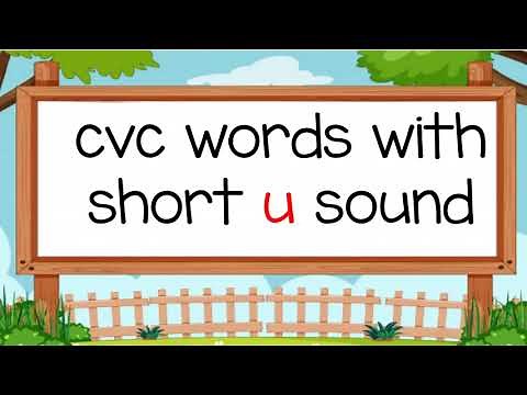CVC U | cvc words with short u sound- Learn English Kindergarten Phonics