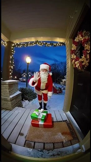 Santa Caught on Ring Camera 🎅 Leaving Gift at Doorstep! #MerryChristmas #santaclaus