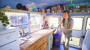 12K views · 180 reactions | Her Budget friendly DIY Bus Camper Build - Under $8k! | Tiny Home Tours | Facebook