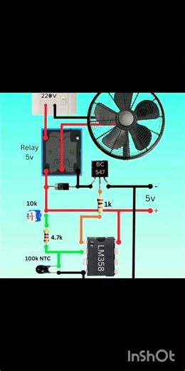 how to make auto relay circuit in 3D diagram from fan on this auto off