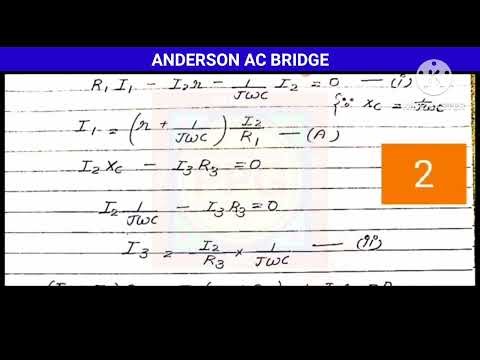 ANDERSON BRIDGE || ANDERSON AC BRIDGE FOR INDUCTANCE MEASUREMENT || AC BRIDGES || WITH EXAM NOTES ||