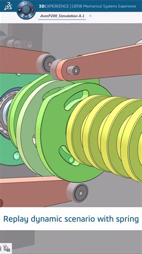 Simulation computation with spring on CATIA...easy? Please comment