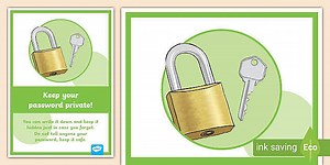 Computing Area Reminder Poster Keep Your Password Private