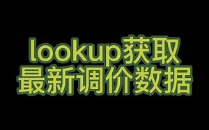 lookup获取最新调价数据技巧_哔哩哔哩_bilibili