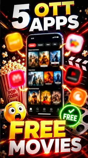 5 FREE OTT Apps to Watch Movies & Web Series in 2026 🎬🤯 #shorts