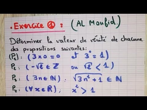 Concepts of Logic, Exercise 1 (ALMOUFID), 1st Year Baccalaureate Sciences