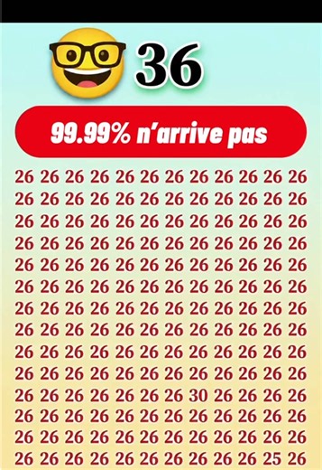 Trouve le numéro 36 caché : défi visuel rapide
