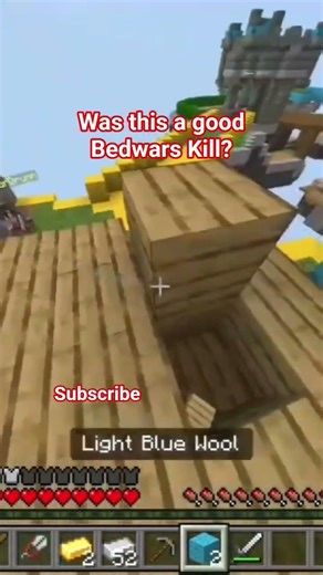 Was This A Good Bedwars Kill? #minecraft #bedwars #shorts