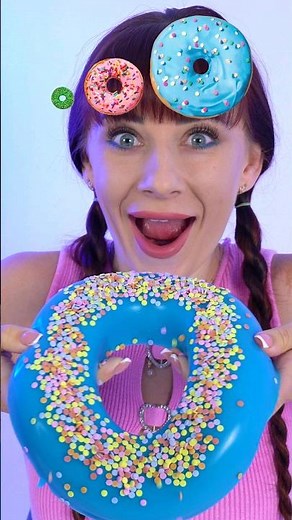 ASMR Big, Medium, Small Gummy Donuts #shorts