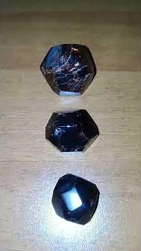 "Triad of Power" Set - Truncated pyramids of black-burgundy Ural garnet