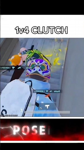 BGMI 1v4 clutch video by Poseidon