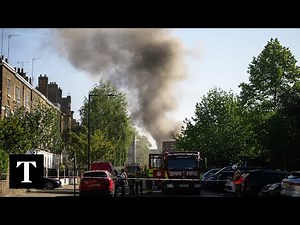 LIVE: 100 firefighters tackle substation blaze in west London