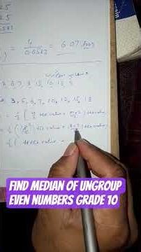 Grade 10th important short Find median of ungroup data unit 6