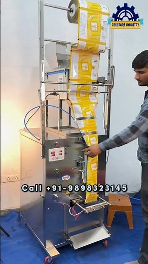 Pouch Packing With Nitrogen Air Filling | Roasted Item Packaging Machine #creatureindustry #packing