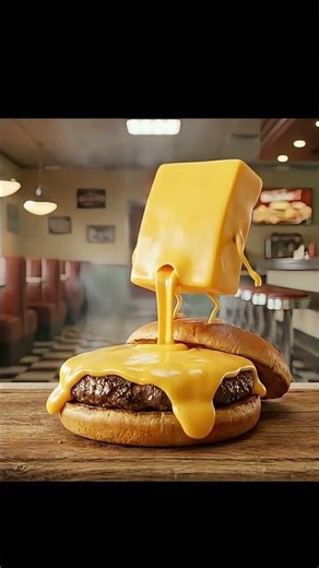 Cheese Parody 🧀 #foodaholic #foodtok #hamburger #macandcheese