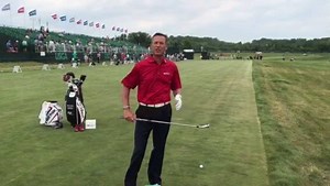 We're on the practice tee at Erin Hills! Michael Breed is LIVE with Beef and Kevin Kisner at a special time, 6pm ET on Golf Channel. | GolfPass