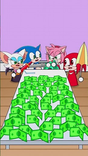 Who Can Make the Most Money ? Sonic vs Amy vs Rouge #sonicthehedgehog #sonic