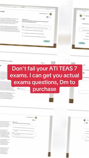 Don't fail your ATI TEAS 7 exams. I can get you actual exams questions, Dm to purchase #nurse #nurselife #nursingstudent #nursingschool #studywithme