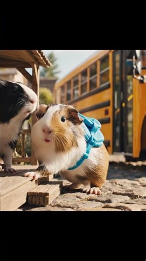 My Guinea Pig Went to School 😭📚 #Shorts