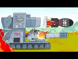 Tank menyerang musuh. Kv 44 Kartun tentang tank. Mobil anak kartun. World of tanks cartoon.