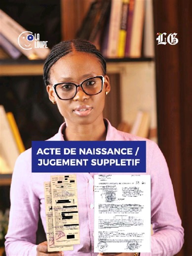 Acte de naissance, jugement supplétif… beaucoup pensent que c’est la même chose. En réalité, le jugement supplétif n’est pas une procédure normale, mais une solution exceptionnelle quand la naissance n’a pas été déclarée à temps. Dans La Loupe, on t’explique la différence, les causes de la confusion et surtout ce qu’il faut faire pour éviter des démarches longues et inutiles. #LaLoupesurLomegraph #ActeDeNaissance #JugementSupplétif