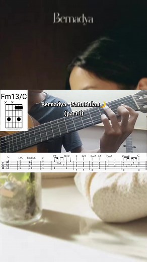 Chord Asli Gitar Bernadya - Satu Bulan Tutorial