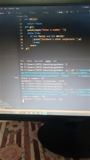 python | Euler project 'goldbach's other conjecture' | CodeLearning