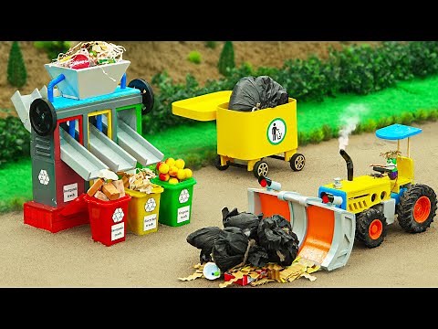 ♻️ Top most Creative DIY 3-way Garbage Sorting Machine, Science Project | HP Mini DIY Tractor
