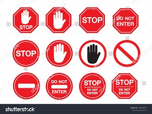 Traffic Sign Stop Set Vector Illustration Stock Vector (Royalty Free) 1260598021 | Shutterstock