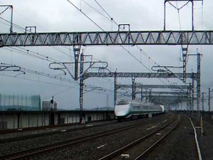 400系つばさ＋E4系Maxやまびこ 那須塩原駅通過