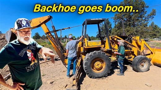 This old backhoe finally had enough!