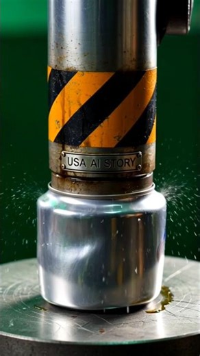 Hydraulic Press vs Empty Soda Can – Satisfying Metal Crush 🔥#hydraulicpress #satisfying