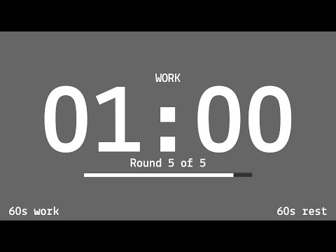9m HIIT Timer: 60s Work / 60s Rest (5 Rounds)