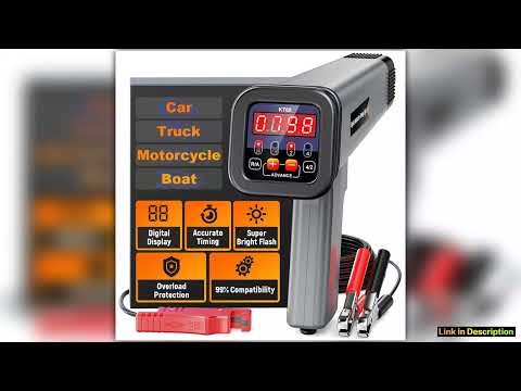 KZYEE KT60 Engine Timing Light with Tachometer Timing Light Automotive 12V for 24 Stroke Petrol Eng