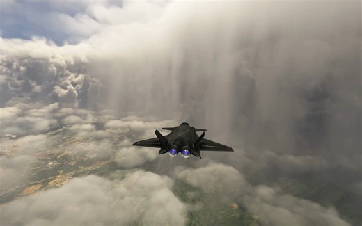 驾驶J20带你飞进超级台风“摩羯”超级震撼的风暴内部