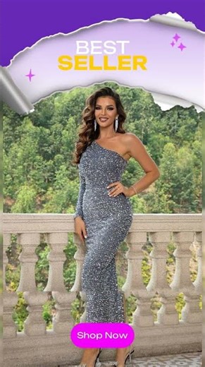 One-Shoulder Long Sleeve Dress