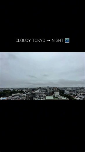 Cloudy Tokyo Turns Into Night ☁️🌃 | Setagaya, Japan 🇯🇵#shorts