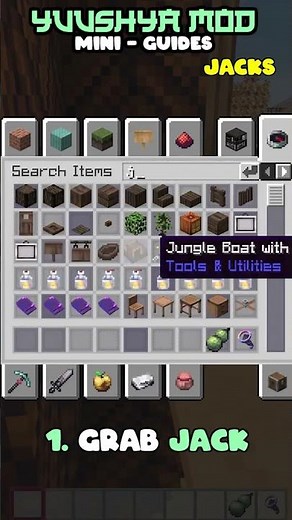 How to Place Power Jacks in Minecraft with Yuushya Mod