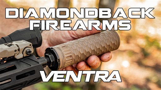 Introducing Ventra. Engineered Silence. American Strength. Diamondback is proud to announce our entry into the suppressor market with the launch of the Ventra series. Designed and built in the United States, Ventra suppressors reflect our commitment to rugged performance for shooters who expect reliability in the toughest conditions. | Diamondback Firearms