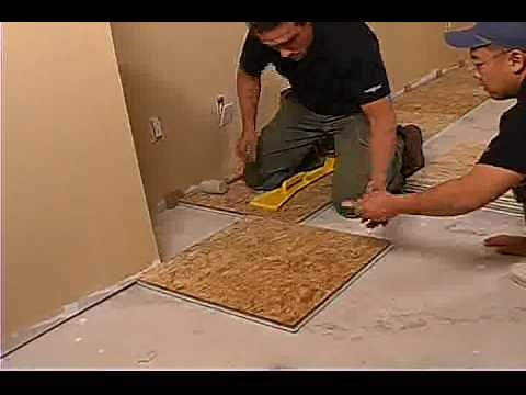 Insulated Subfloor panel installation