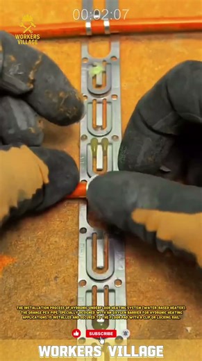 the installation process of hydronic underfloor heating system (water-based heater) #construction