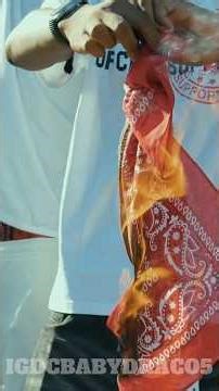 Broadway Gangsta Crips Burn Red Rag While Filming Music Video 😳