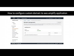 Configuring custom domain for aws-amplify application