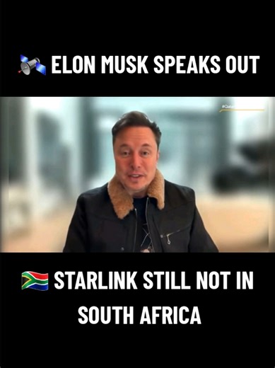 Elon Musk has claimed that South African laws are preventing his satellite internet service, Starlink, from operating in the country. In a public statement, Musk said there are approximately 140 laws in South Africa that, according to him, give preference based on race, and that Starlink is unable to operate because he does not meet those requirements. Starlink, owned by SpaceX, has not yet been licensed to operate in South Africa. Current telecommunications regulations require foreign companies