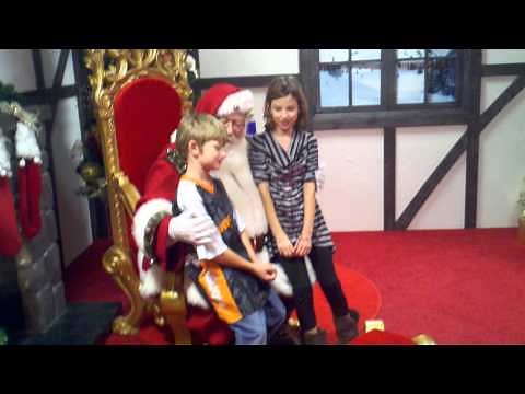 sitting on santas lap