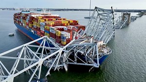 105K views · 269 reactions | A large container ship crashed into a Maryland bridge near one of the largest ports in the US East Coast. Two people have been rescued amid an ongoing search for survivors. | Insider News | Facebook