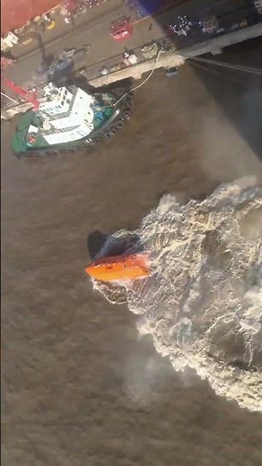 Lifeboat Launch from a Ship – Training Exercise at the Port