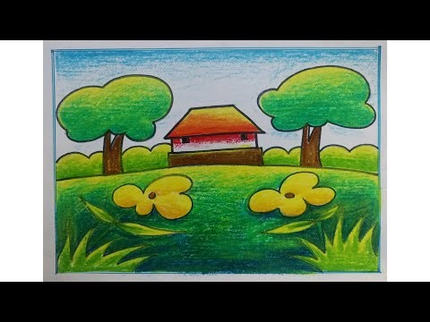 Easy Scenery For Beginners | How To Paint Scenery